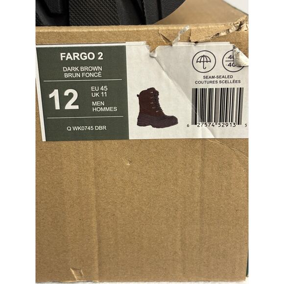 Kamik Men’s Dark Brown Fargo 2 Boots - Size 12 NIB main image 4
